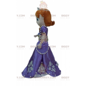 Traje de mascote BIGGYMONKEY™ da linda princesa ruiva com