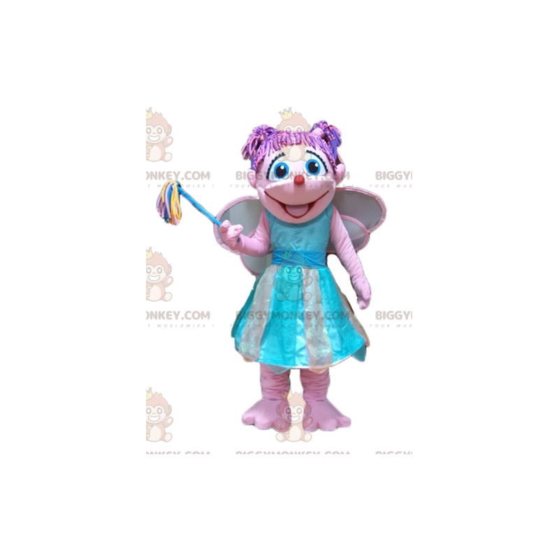 BIGGYMONKEY™ costume mascotte di graziosa fata rosa e blu molto