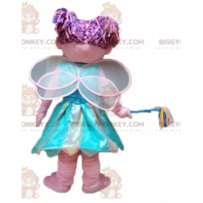 Costume de mascotte BIGGYMONKEY™ de jolie fée rose et bleue