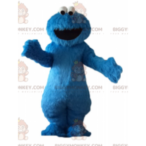 BIGGYMONKEY™ Maskotdräkt Elmo Berömda Sesamgatan blå karaktär -