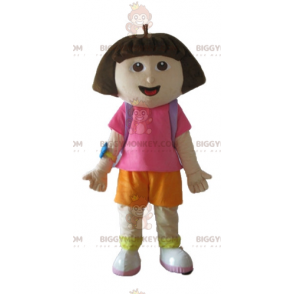 Dora Explorer Kuuluisa sarjakuvatyttö BIGGYMONKEY™ maskottiasu