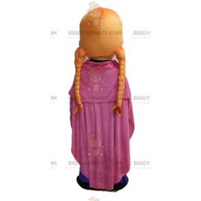 Prinses roodharig meisje BIGGYMONKEY™ mascottekostuum met
