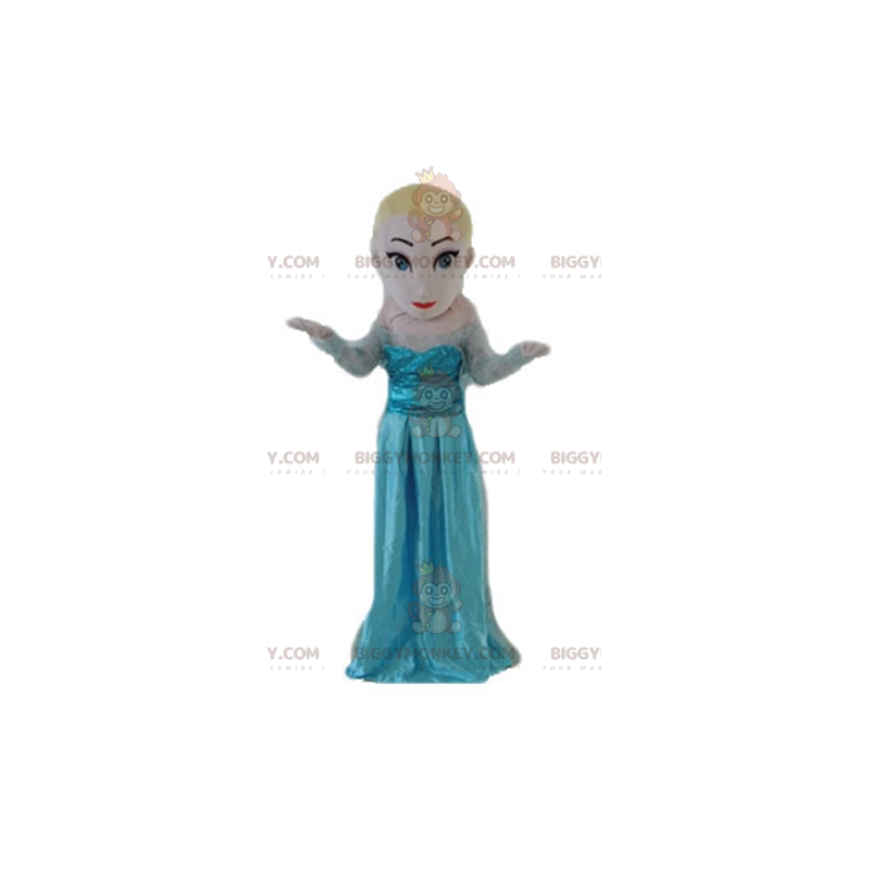 BIGGYMONKEY™ Disfraz de princesa rubia con vestido azul para
