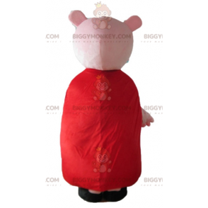 BIGGYMONKEY™ Costume da mascotte Maialino rosa con vestito