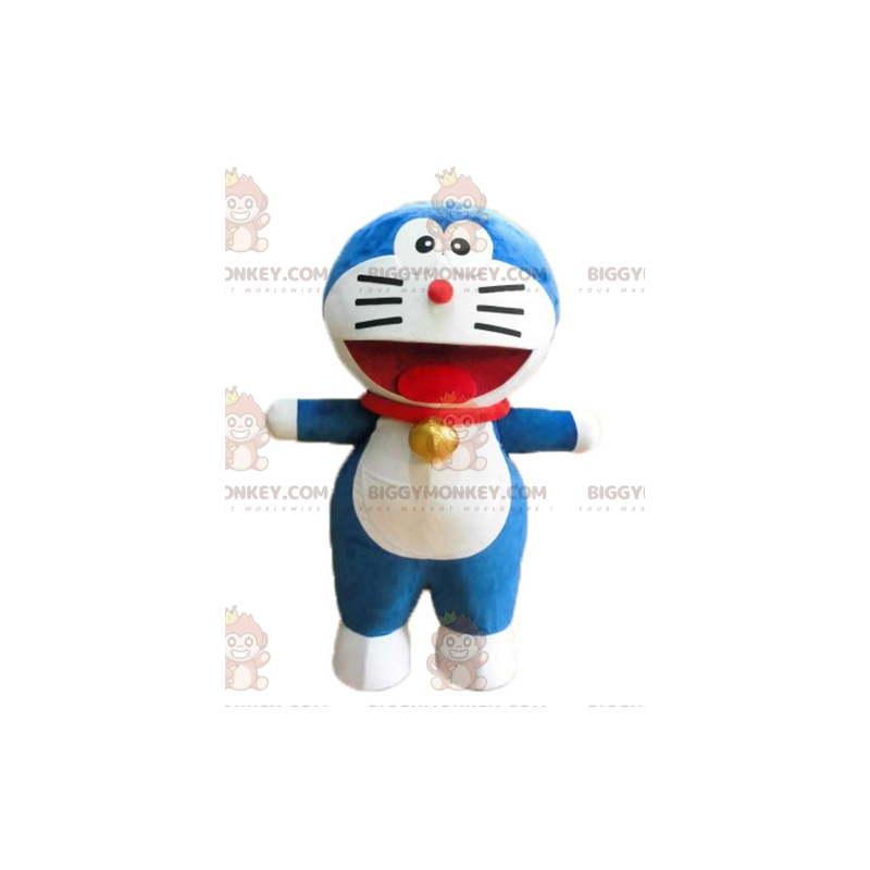 Costume de mascotte BIGGYMONKEY™ de Doraemon chat bleu de manga