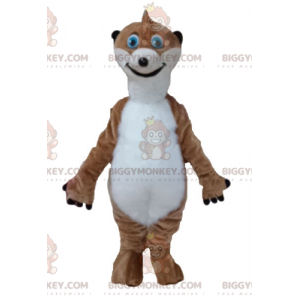 Costume da mascotte BIGGYMONKEY™ lemure bianco e marrone di