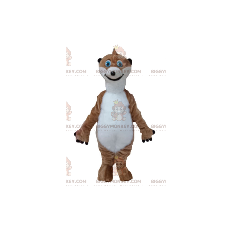 Costume de mascotte BIGGYMONKEY™ de lémurien marron et blanc de