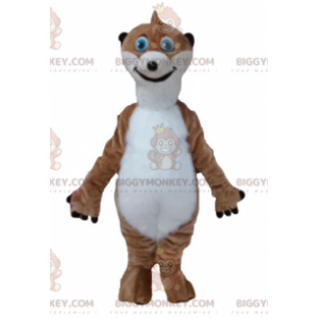 Costume da mascotte BIGGYMONKEY™ lemure bianco e marrone di