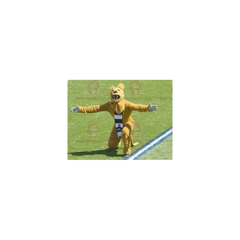 Disfraz de mascota BIGGYMONKEY™ de oso amarillo rugiente -