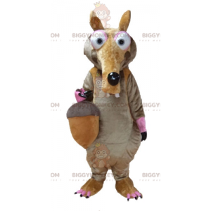 Costume de mascotte BIGGYMONKEY™ de Scrat écureuil de l'Âge de