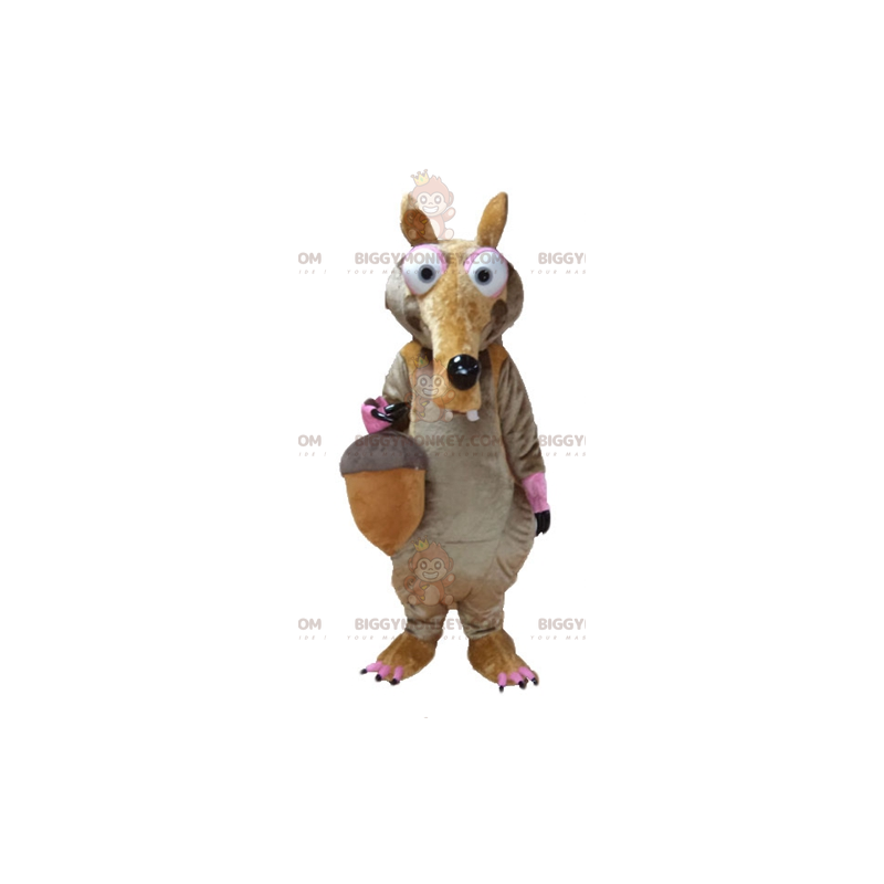 Costume de mascotte BIGGYMONKEY™ de Scrat écureuil de l'Âge de