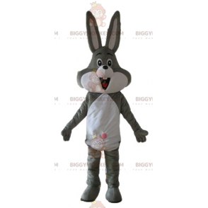 Traje de mascote BIGGYMONKEY™ famoso coelho cinza da Looney