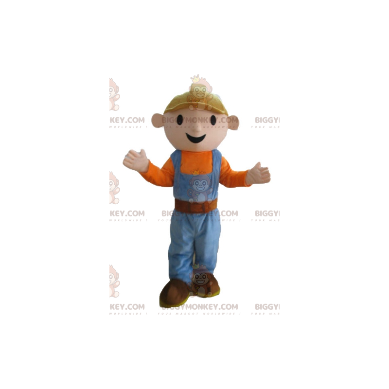 Handyman Worker BIGGYMONKEY™ Mascot Costume with Colorful