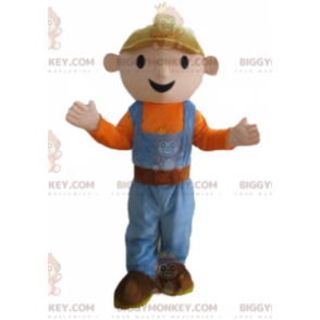 Handyman Worker BIGGYMONKEY™ Mascot Costume with Colorful