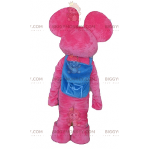 Fantasia de mascote Pink Elephant BIGGYMONKEY™ com bolsa azul –