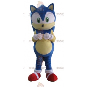 BIGGYMONKEY™ Mascot Costume av Sonic the Famous Video Game Blue