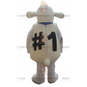 Costume de mascotte BIGGYMONKEY™ de gros mouton blanc très