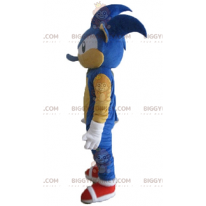 Costume de mascotte BIGGYMONKEY™ de Sonic le hérisson bleu de