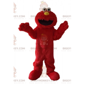 BIGGYMONKEY™ Maskottchenkostüm von Elmo, der berühmten roten