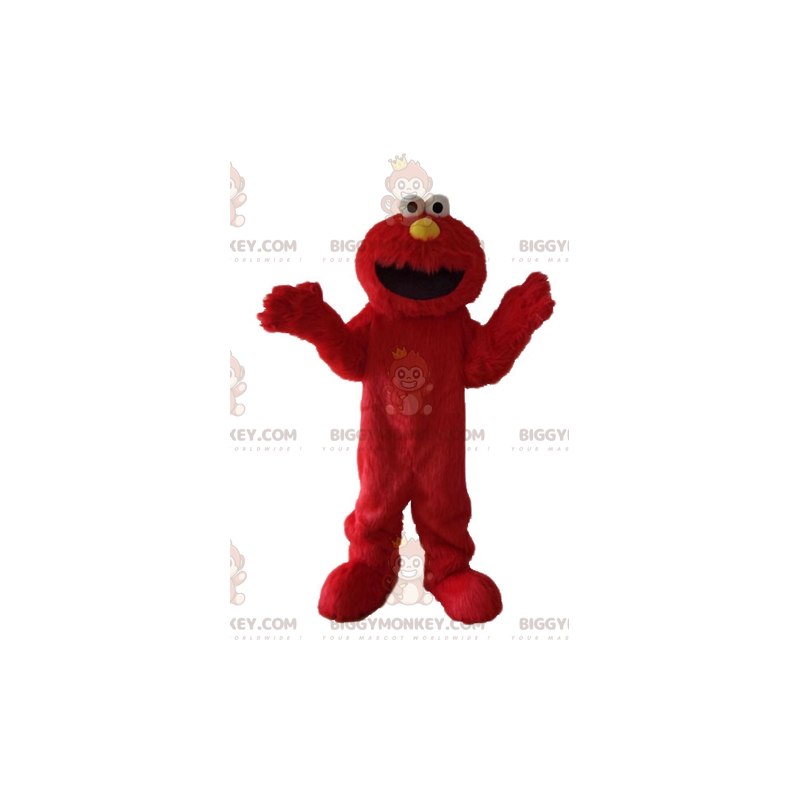 BIGGYMONKEY™ mascottekostuum van Elmo de beroemde rode marionet