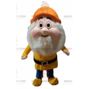 BIGGYMONKEY™ skægget dværgmaskotkostume fra Snow White Cartoon