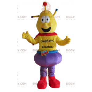 Disfraz de mascota Captain Cosmo Alien Yellow BIGGYMONKEY™ -