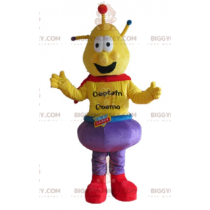 Στολή μασκότ Captain Cosmo Alien Yellow BIGGYMONKEY™ -
