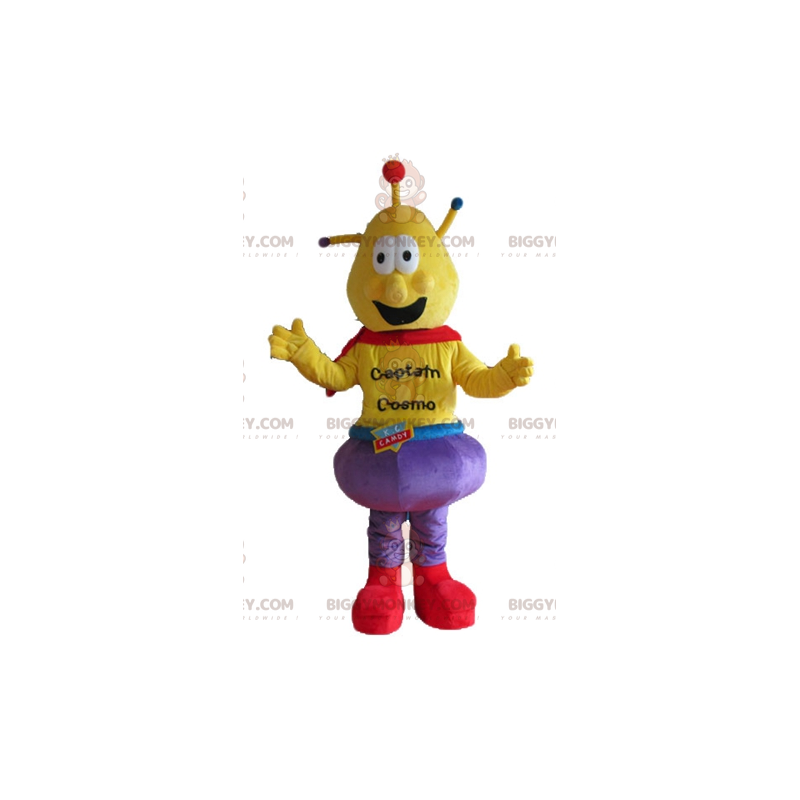 Captain Cosmo Alien Yellow BIGGYMONKEY™ Mascot Costume –