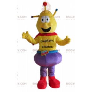 Captain Cosmo Alien Yellow BIGGYMONKEY™ Mascot Costume –