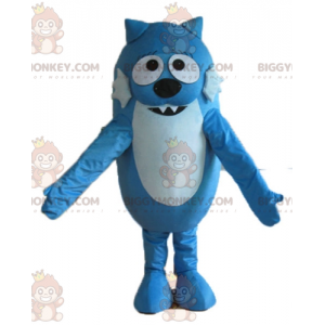 Tofarvet blå hundekat BIGGYMONKEY™ maskotkostume -