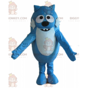 Traje de mascote BIGGYMONKEY™ gato azul de dois tons –