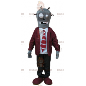 Costume de mascotte BIGGYMONKEY™ de squelette de mort vivant en