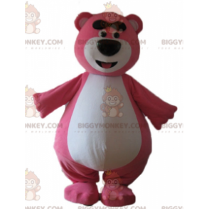 Big Funny Plump Pink og White Teddy BIGGYMONKEY™ maskotkostume