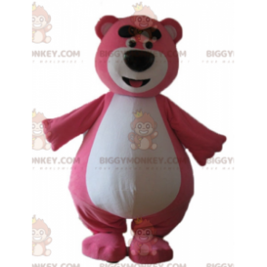 Costume de mascotte BIGGYMONKEY™ de gros nounours rose et blanc