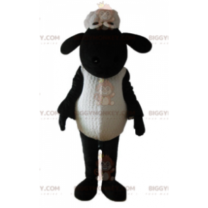 Traje de mascote BIGGYMONKEY™ de ovelha de desenho animado em