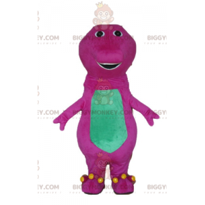 Big Giant Pink and Green Dinosaur BIGGYMONKEY™ Mascot Costume –