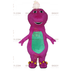 Big Giant Pink og Green Dinosaur BIGGYMONKEY™ maskotkostume -