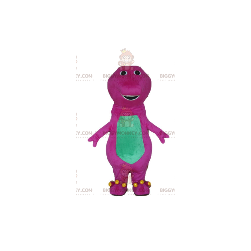Big Giant Pink and Green Dinosaur BIGGYMONKEY™ Mascot Costume –