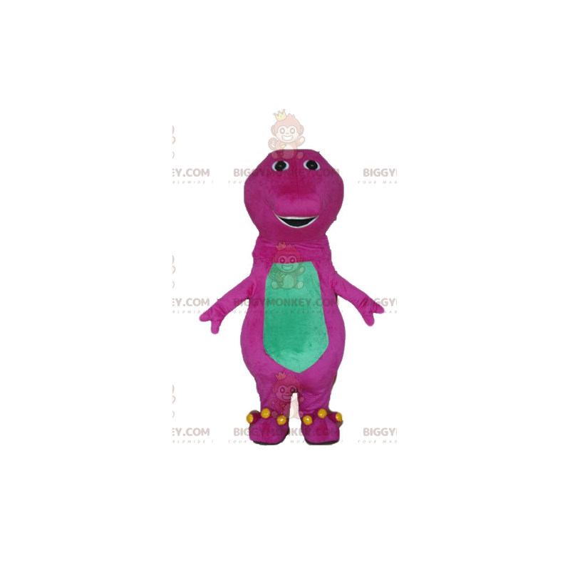 Big Giant Pink and Green Dinosaur BIGGYMONKEY™ maskottiasu -