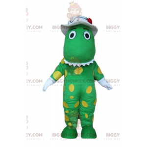 Costume de mascotte BIGGYMONKEY™ de dinosaure de crocodile vert