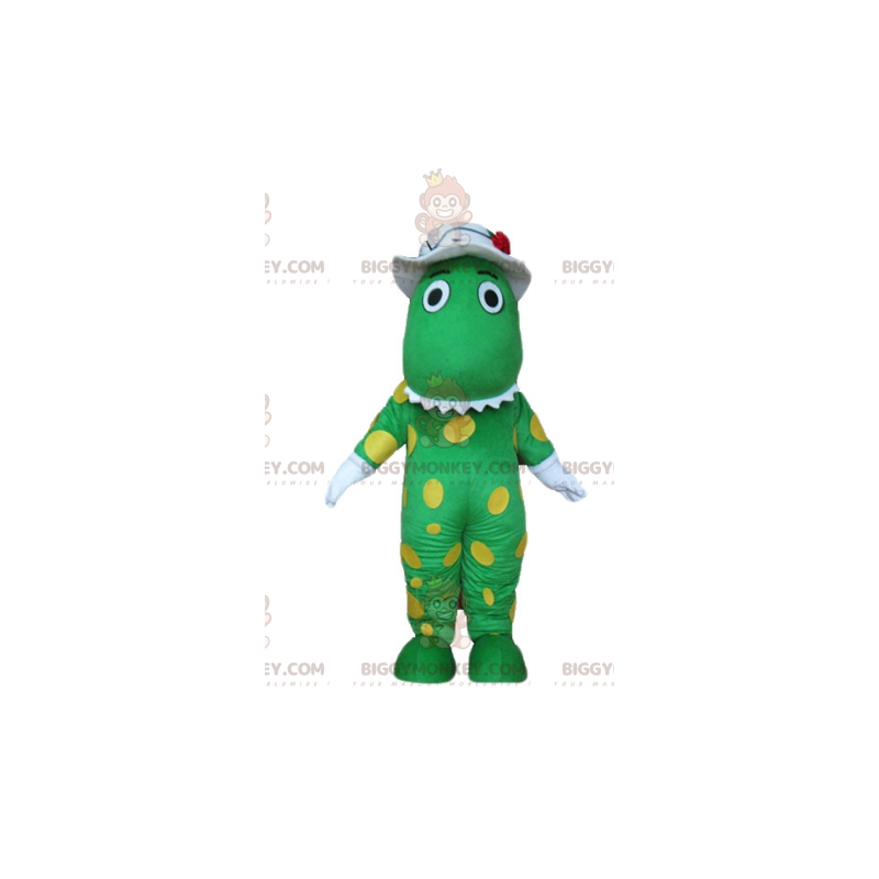 Costume de mascotte BIGGYMONKEY™ de dinosaure de crocodile vert