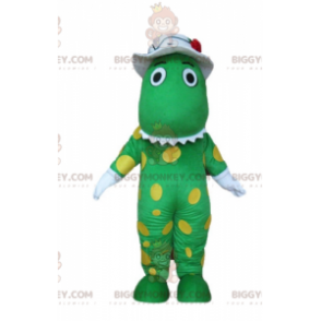 Costume de mascotte BIGGYMONKEY™ de dinosaure de crocodile vert