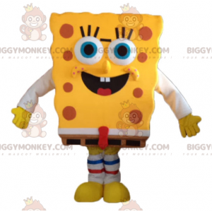 Cartoon Geel Karakter Spongebob BIGGYMONKEY™ Mascottekostuum -