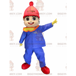 Traje de mascote de menino bonito BIGGYMONKEY™ vestido com