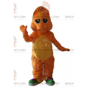 Στολή μασκότ BIGGYMONKEY™ με πορτοκαλί και κίτρινο δράκο -