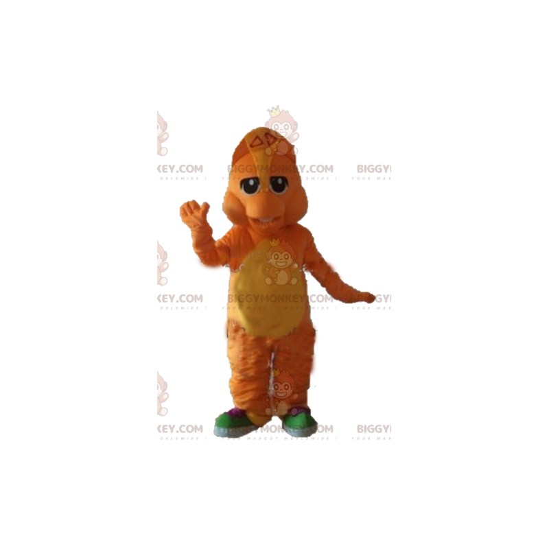 Oranssi ja keltainen lohikäärme BIGGYMONKEY™ maskottiasu -
