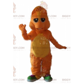 Costume da mascotte drago arancione e giallo BIGGYMONKEY™ -