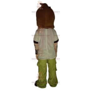 BIGGYMONKEY™ Μασκότ Μασκότ με Πράσινη Στολή Εφήβων Αγόρι -