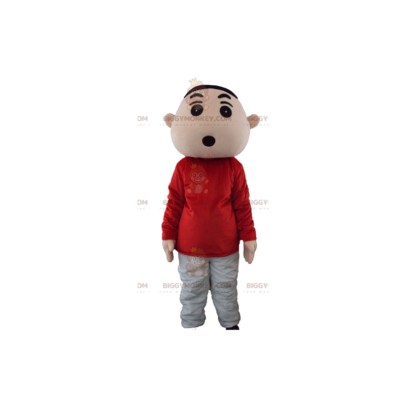 BIGGYMONKEY™-mascottekostuum voor jeugdjongen in rood en grijze