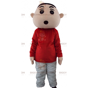 Youth Boy BIGGYMONKEY™ Mascot Costume in Red and Gray Outfit –